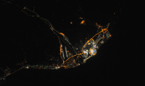 Soçinin kosmosdan gecə görüntüsü - FOTOLAR